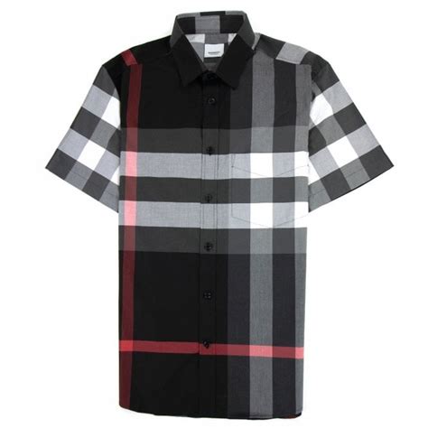 burberry check cotton shorts|Burberry cotton poplin shirt.